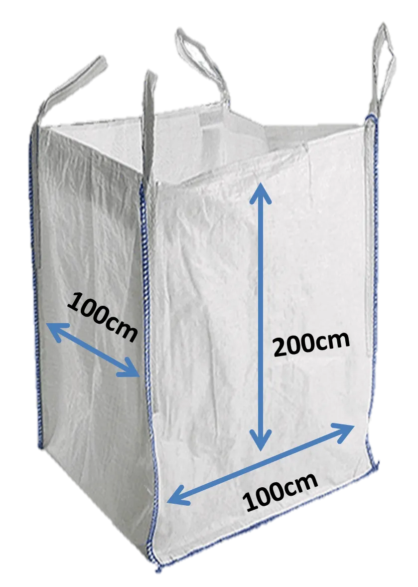 Jumbo Big Bulk Bags Sacks 100cm x 100cm x 200cm FIBC