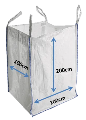 Jumbo Big Bulk Bags Sacks 100cm x 100cm x 200cm FIBC