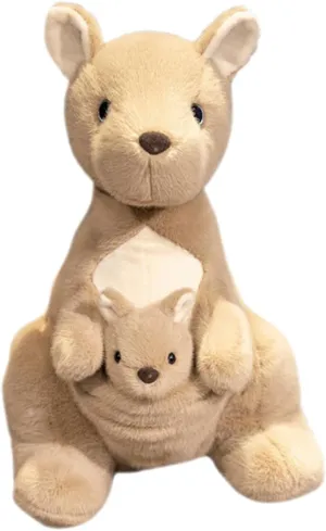 Kangaroo Plush Soft Animal Stuffed Doll Realistic Design for Home Decor for Friends Family Safe Comfortable Material