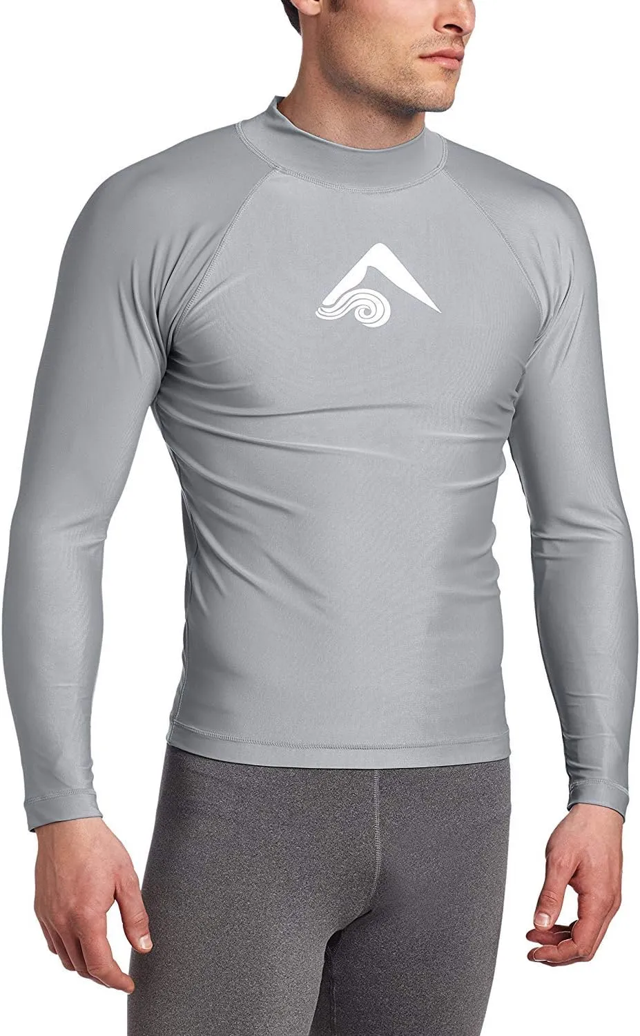 Kanu Surf Platinum Rashguard UPF 50  Sun Protection Long Sleeve Swim Shirts for Men-Premium Rash Guard for Men