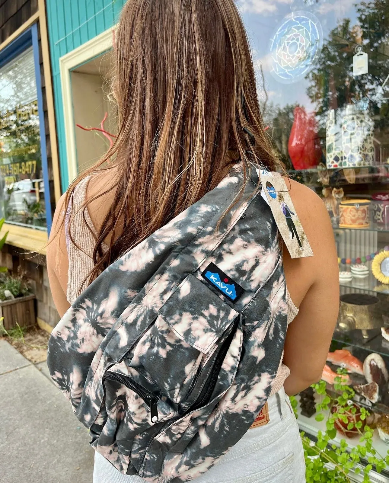 Kavu Rope Sack High Rise Tie Dye Cross Body Bag