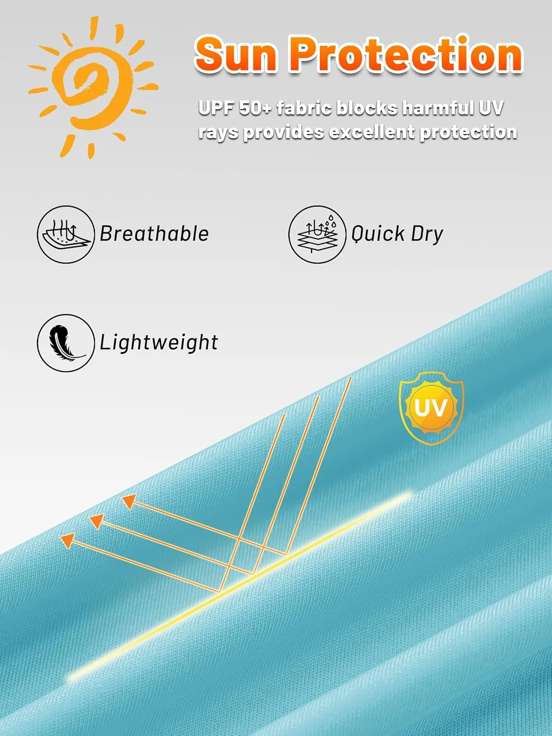 KEFITEVD Hoodies for Men UPF 50  Long Sleeve Rash Guard SPF Swim Fishing Lightweight Quick Dry UV Shirts