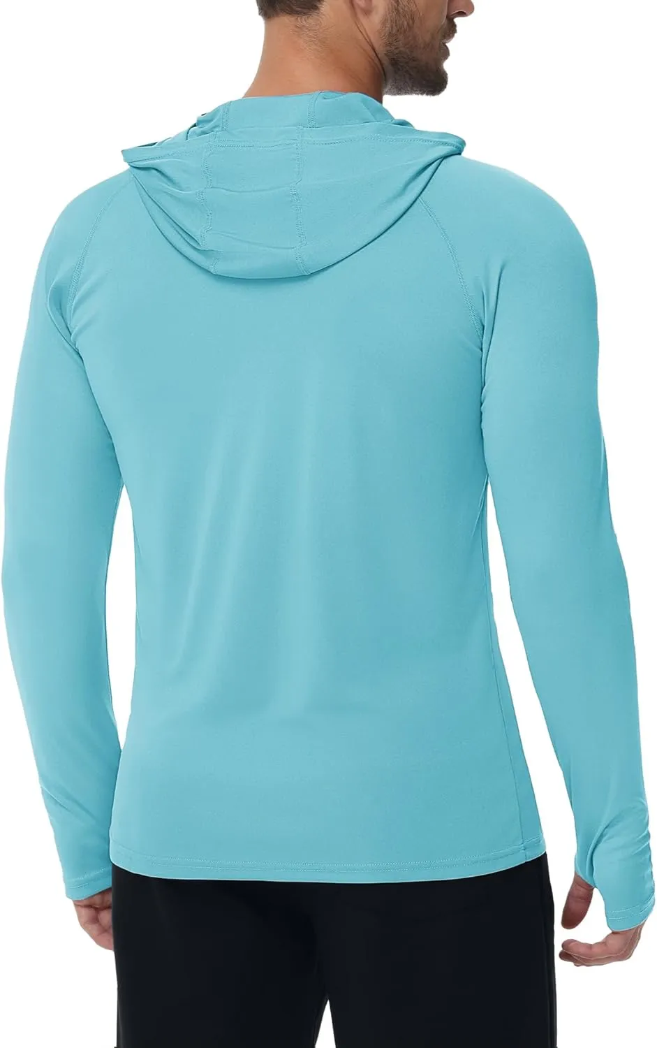 KEFITEVD Hoodies for Men UPF 50  Long Sleeve Rash Guard SPF Swim Fishing Lightweight Quick Dry UV Shirts