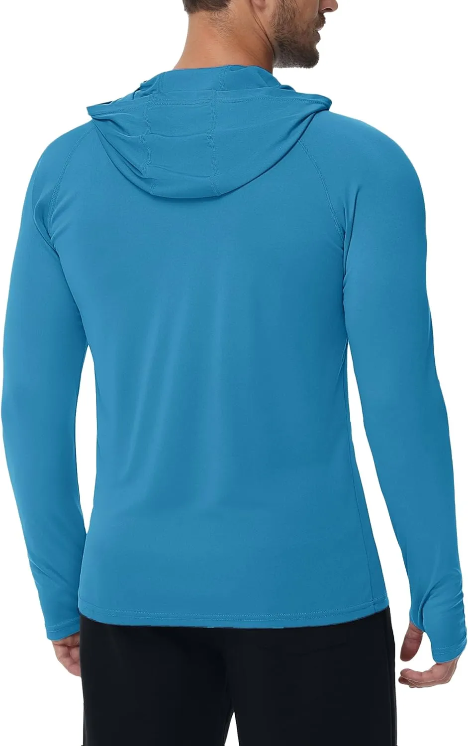 KEFITEVD Hoodies for Men UPF 50  Long Sleeve Rash Guard SPF Swim Fishing Lightweight Quick Dry UV Shirts