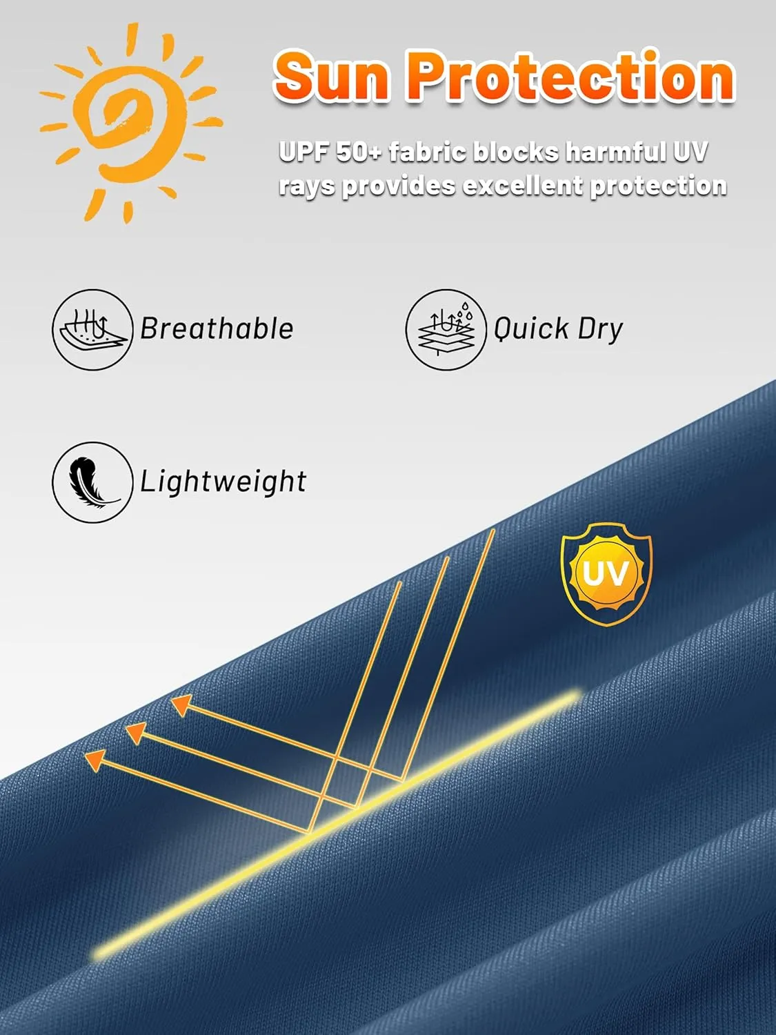 KEFITEVD Men's Sun Protection Hoodie Shirt UPF 50  Long Sleeve Rash Guard SPF Outdoor Fishing Lightweight Quick Dry UV Shirts