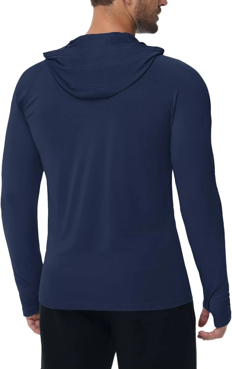 KEFITEVD Men's Sun Protection Hoodie UPF 50  Long Sleeve UV SPF Shirts Lightweight Quick Dry Hoodies Swimming Rash Guard