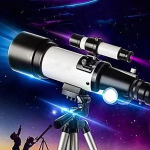 Kids Telescope, Telescopes For Astronomy Beginners,50-100mm Caliber Mount Astronomical Refracting Telescope For Kids,Travel Telescope With Tripod,Carry Bag And HD Eyepiece (Color : Package B) (Pa