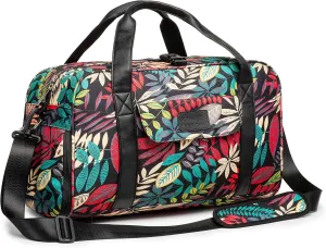 Kinmac Travel Duffel Bag,Sports Gym Yoga Duffel Bag Weekender Overnight Totes Bag with Shoes and Wet Compartment (Black Maple)