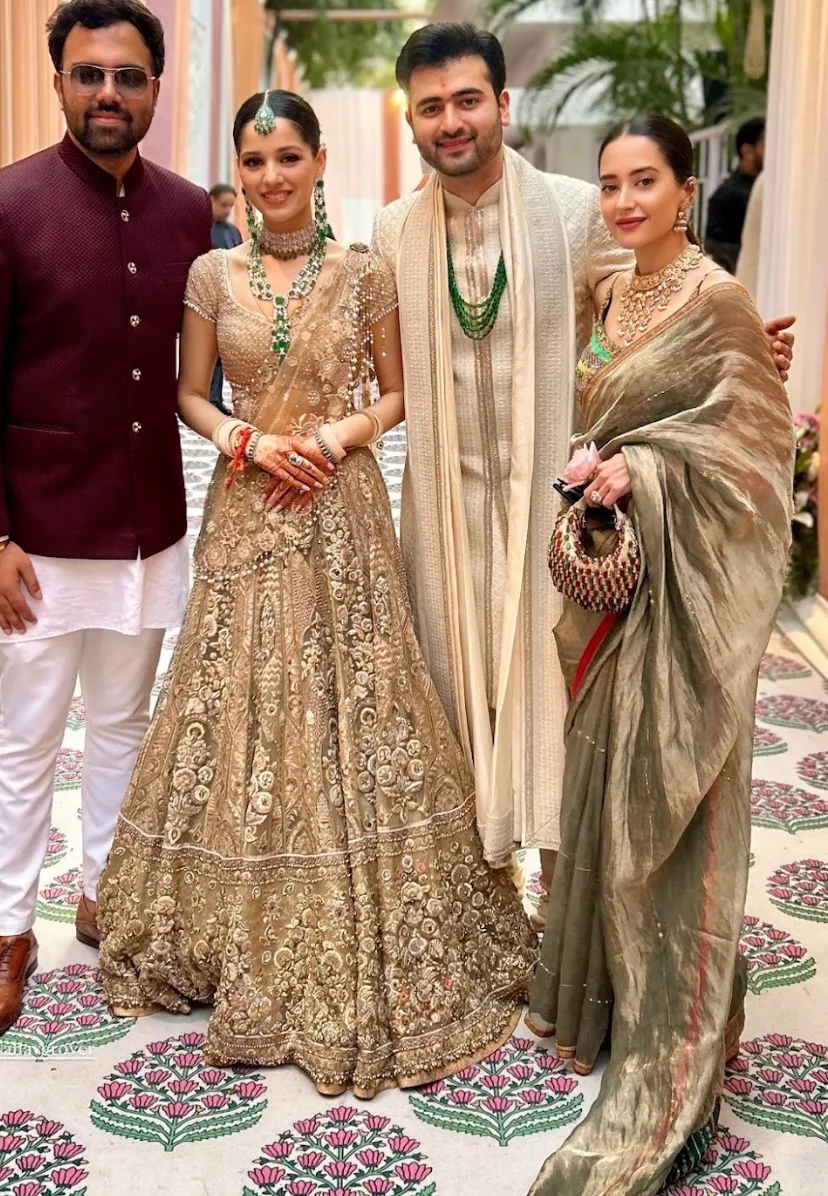 Komal Kapoor in our Red Green Multi Nano Bag