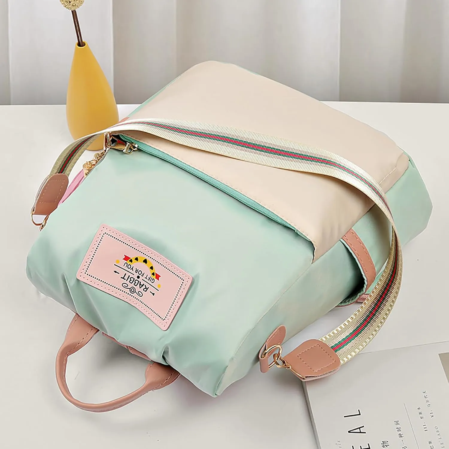 Korean Casual Large Capacity Backpack, Ins Simple Travel School Bag, Portable Knaps for Students & Ladies