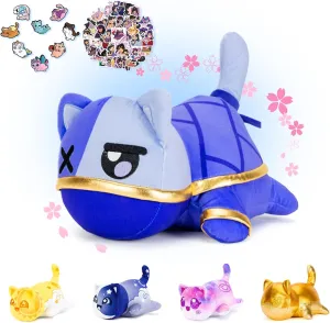 KOWSI Ninja Zane Cat Plush - Galaxy Cat Collection - 100% Embroidered Plushie - Cat Stuffed Animal Collectible (Ninja Zane Cat)