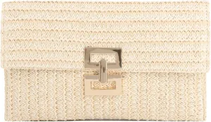 KUANG! Straw Clutch Purse for Women Beach Woven Bag Envelope Evening Clutch Straw Handbag