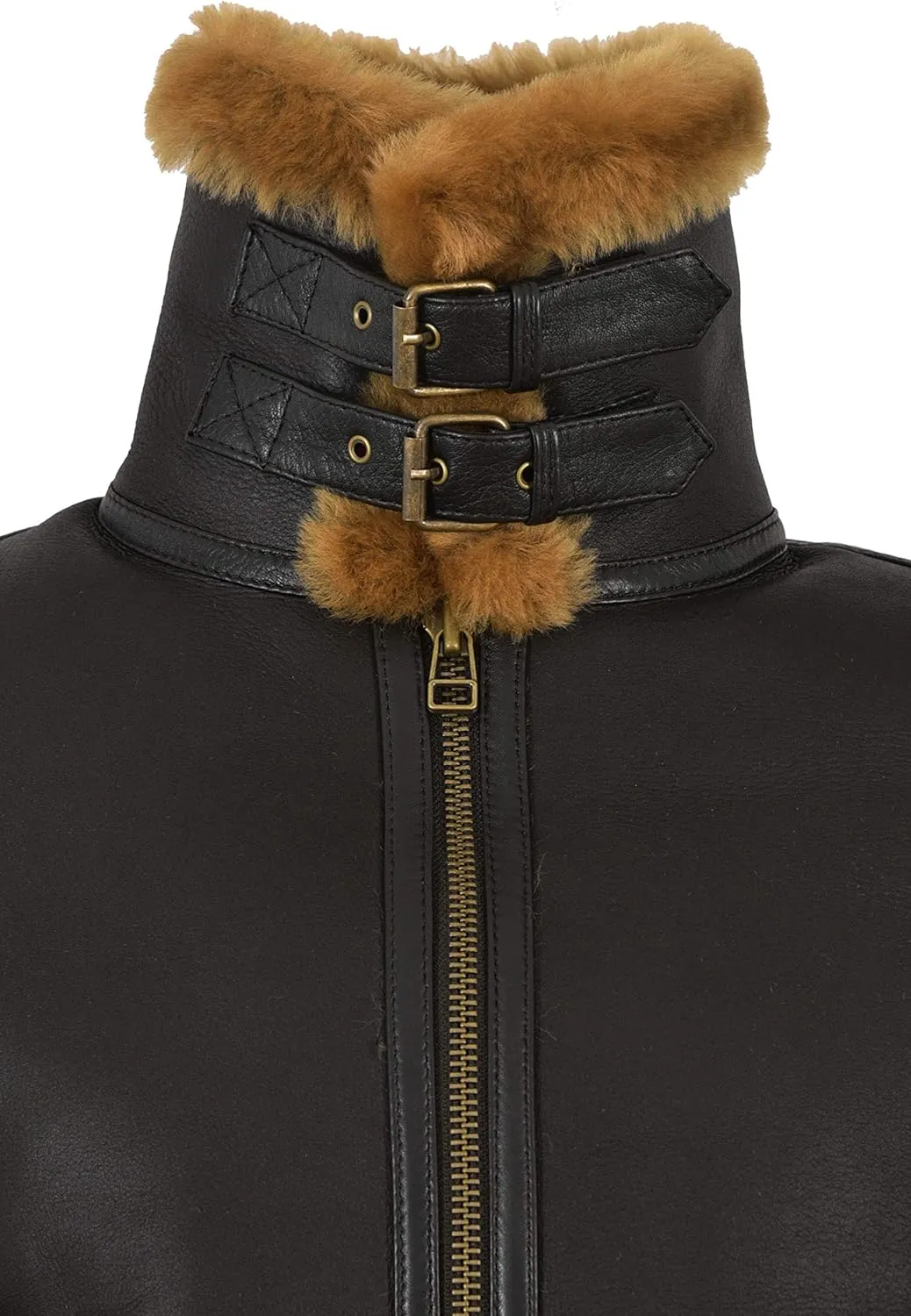 Ladies B3 Sheepskin Jacket Top Real Leather Flying Aviator RAF WW2 Jacket F05
