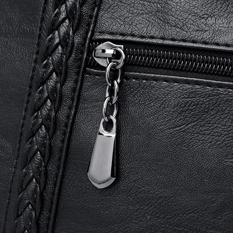 Ladies Beautiful Leather Multi-Pocket Shoulder Handbags
