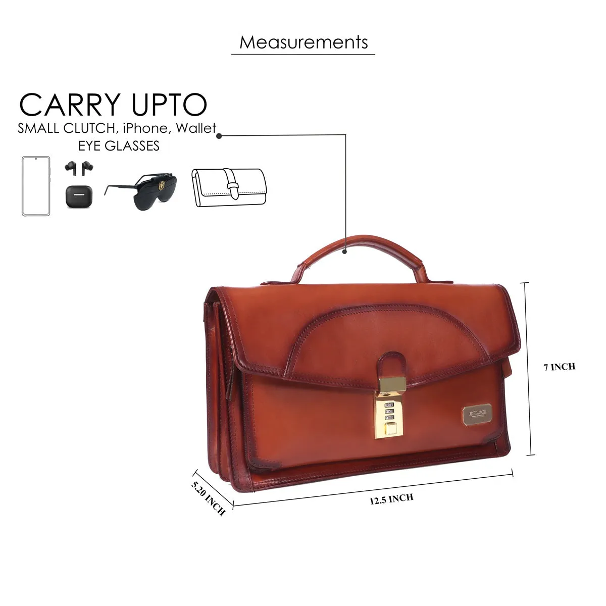 Ladies Sling/Hand-Bag In Tan Leather