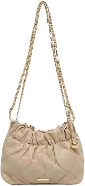 Lady pleated chain shoulder bag bucket bag