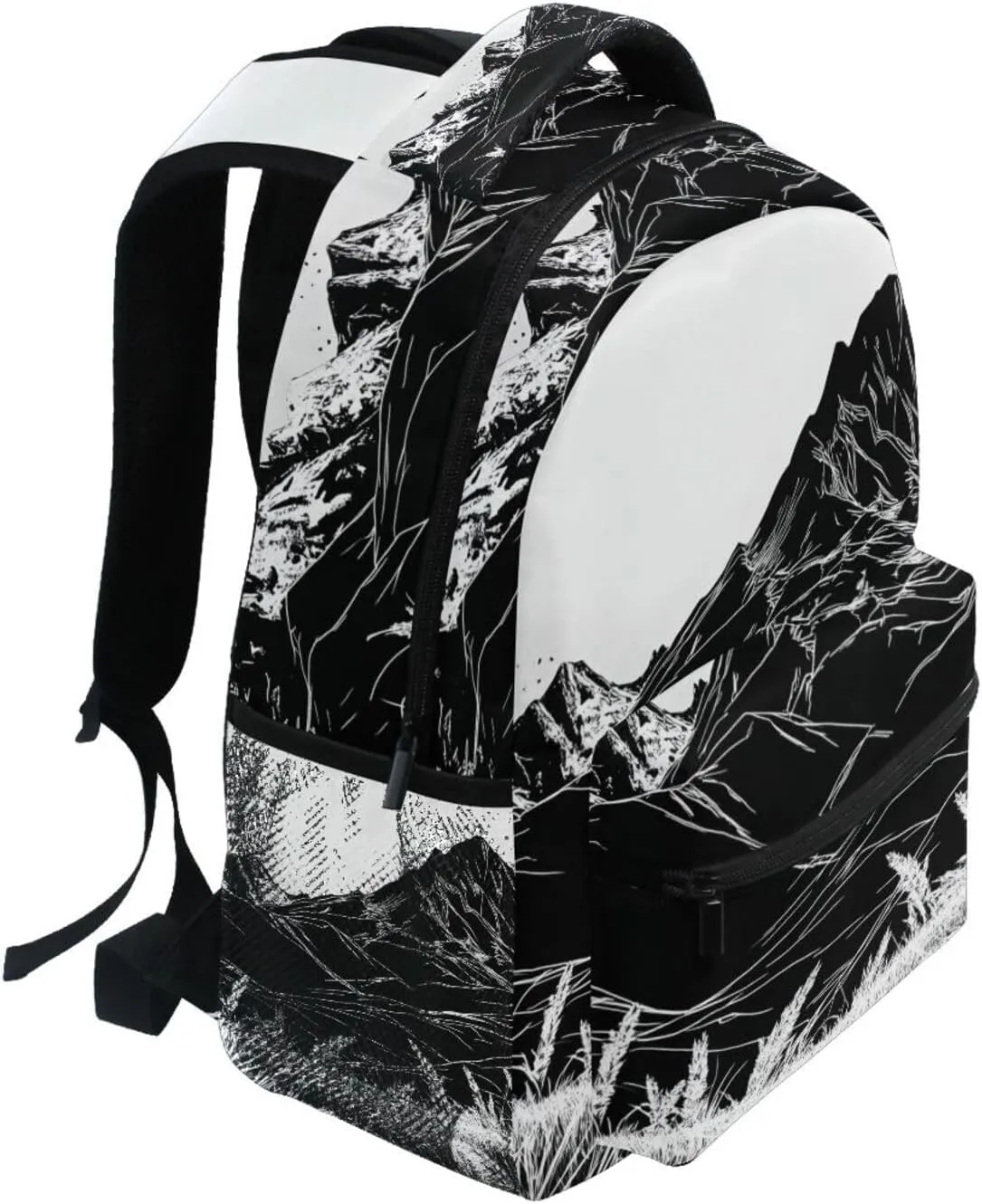 Landscape Moutain Grassland Backpack Daypack Shoulder Bag Book Bag Lightweight Back Pack 12 ×16.9 In