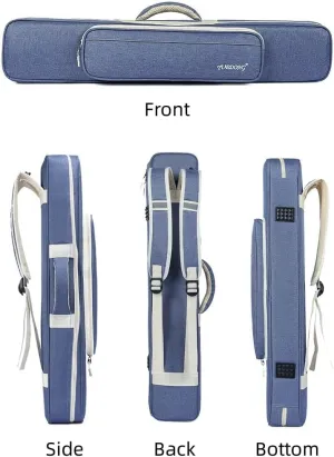 LANDTOM Luxury Bamboo Flute/Xiao Flute Long and Large Storage case/bag with Adjustable Shoulder Strap and Handler (75CM)