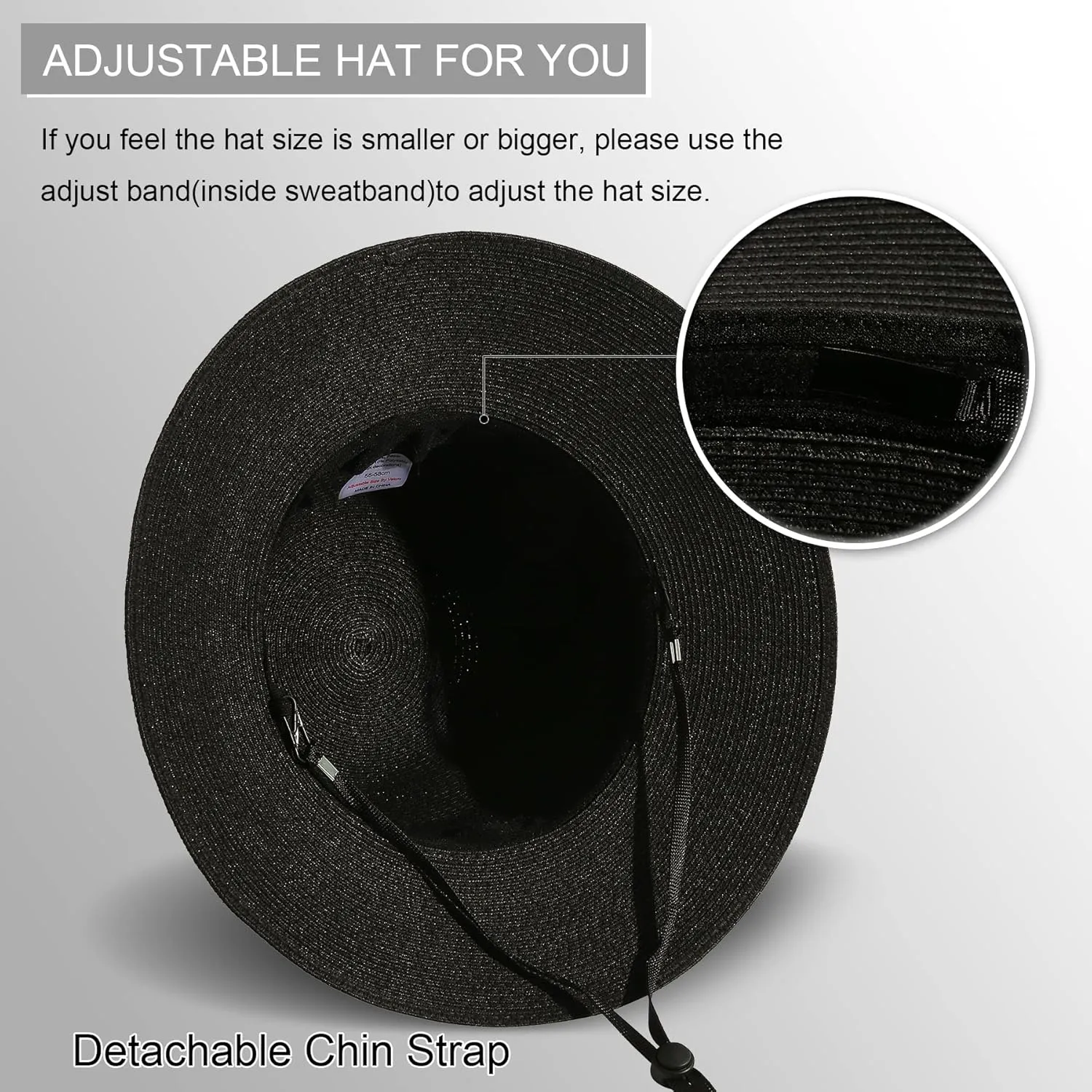 Lanzom Summer Sun Hats for Women Lady Wide Brim Straw Hat Beach Hat UPF Foldable Packable Cap for Travel Outdoor
