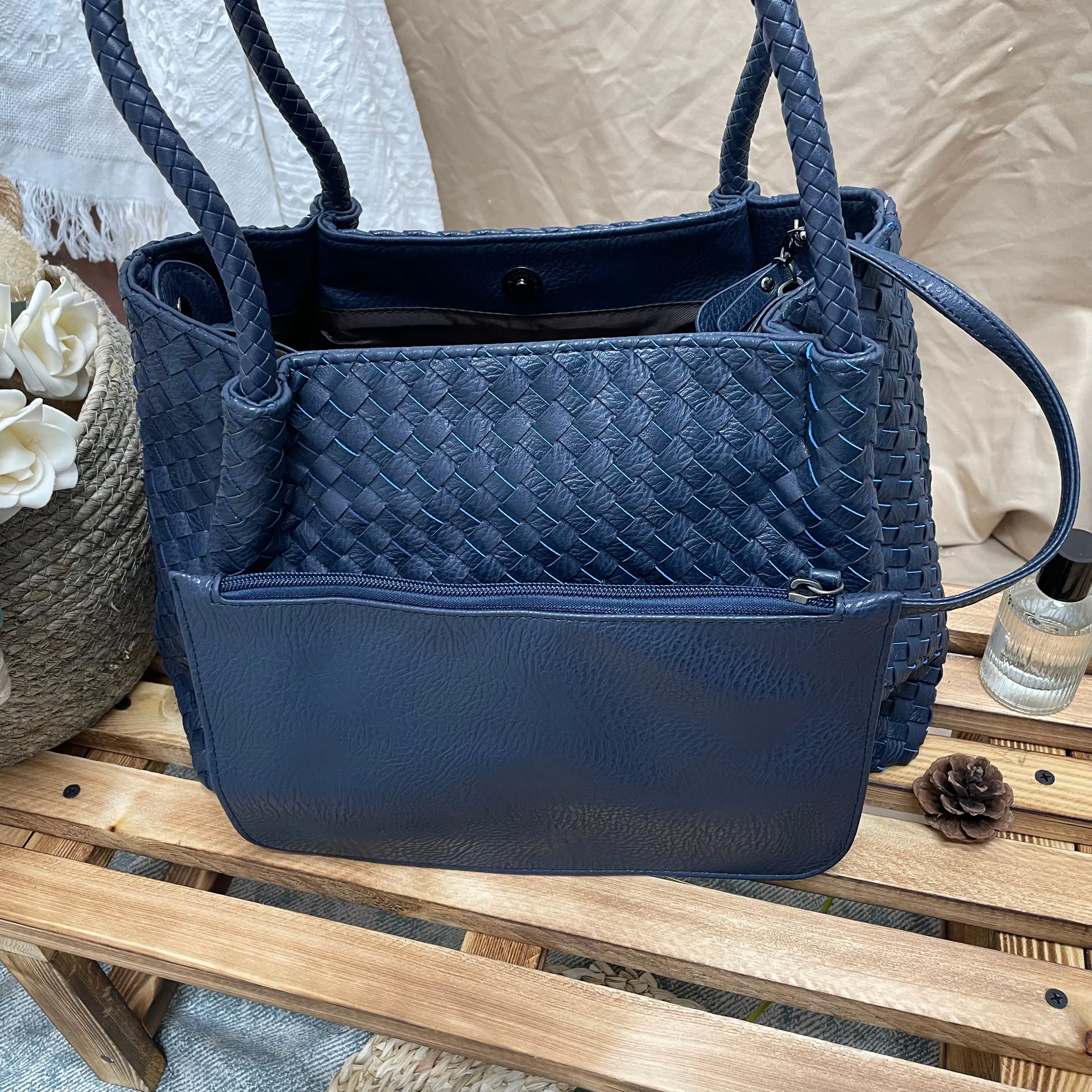 Large bag woven women's bag | Fashion bag | Large Tote Bag | Gift for Girlfriend |  Shoulder bag