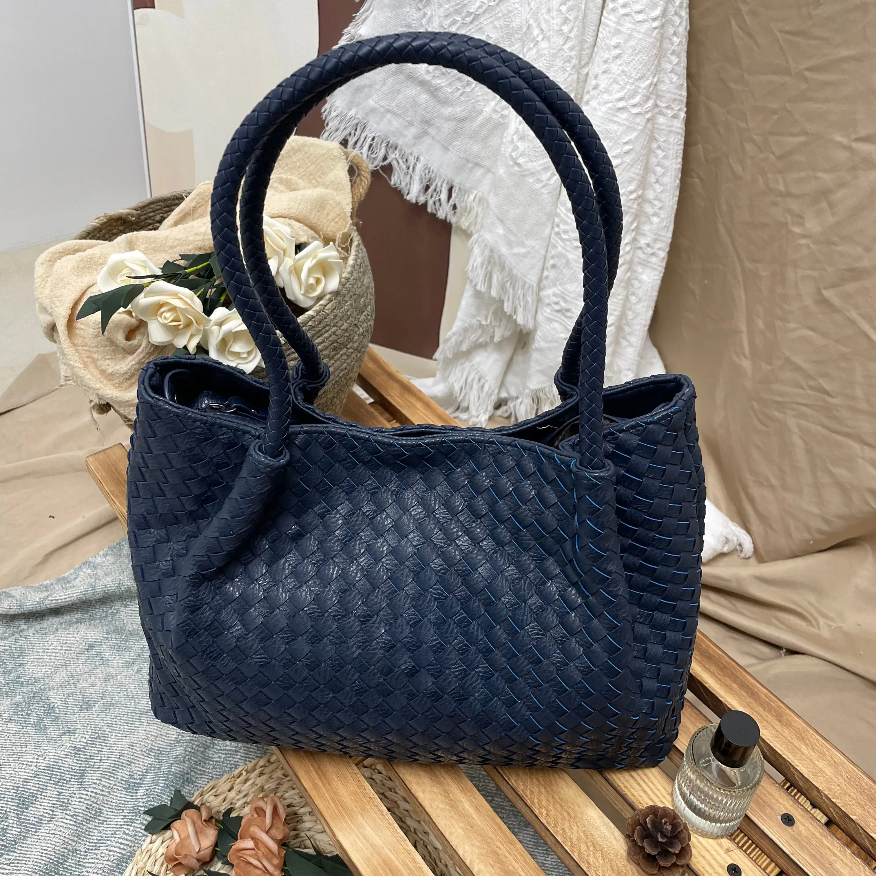 Large bag woven women's bag | Fashion bag | Large Tote Bag | Gift for Girlfriend |  Shoulder bag