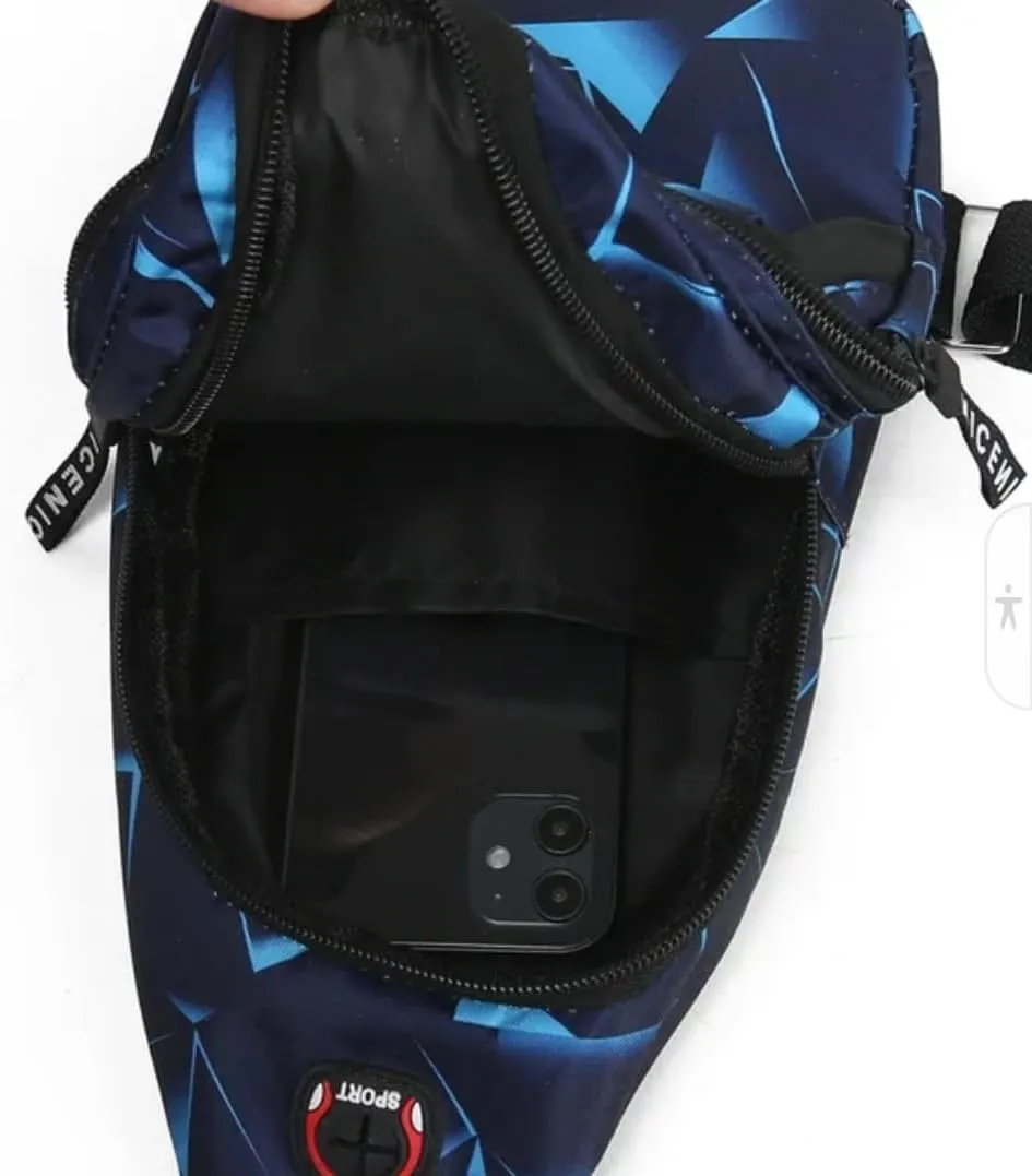 Large Capacity Outdoor Sports Crossbody Bag (Blue)