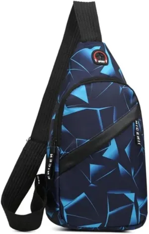 Large Capacity Outdoor Sports Crossbody Bag (Blue)