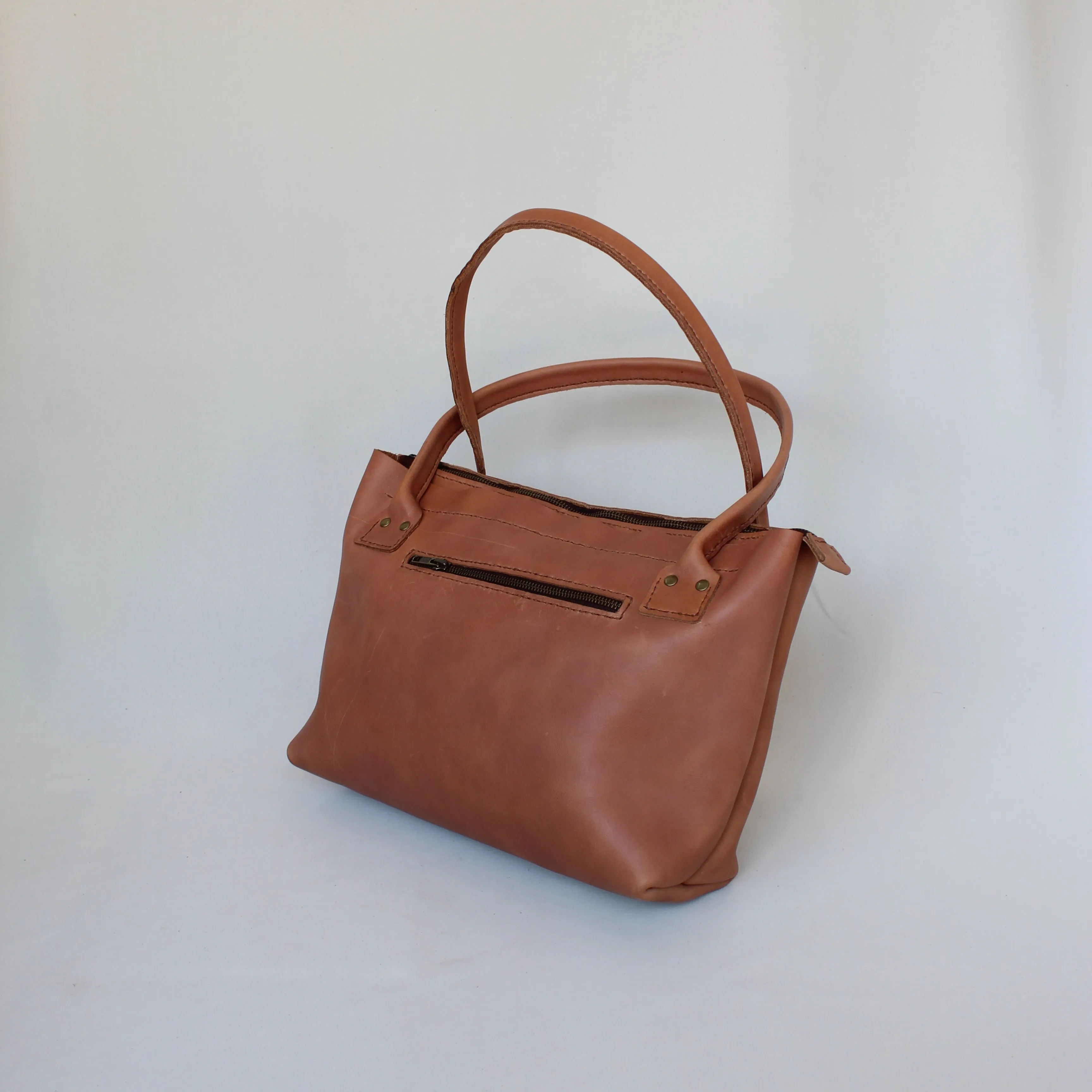 Leather Cybil Handbag - Tan
