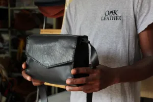 Leather Esther Satchel - Black