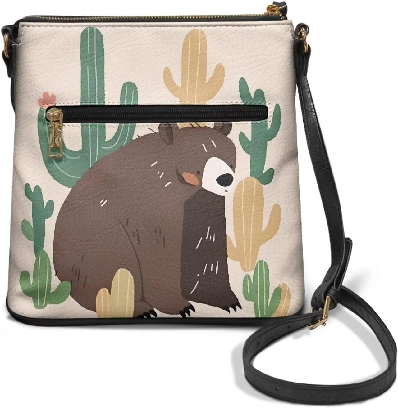 Leather Purses for Women, Leather Hobo Bags for Women Vintage Travel Sling Purse Multi Pockets Shoulder Bag