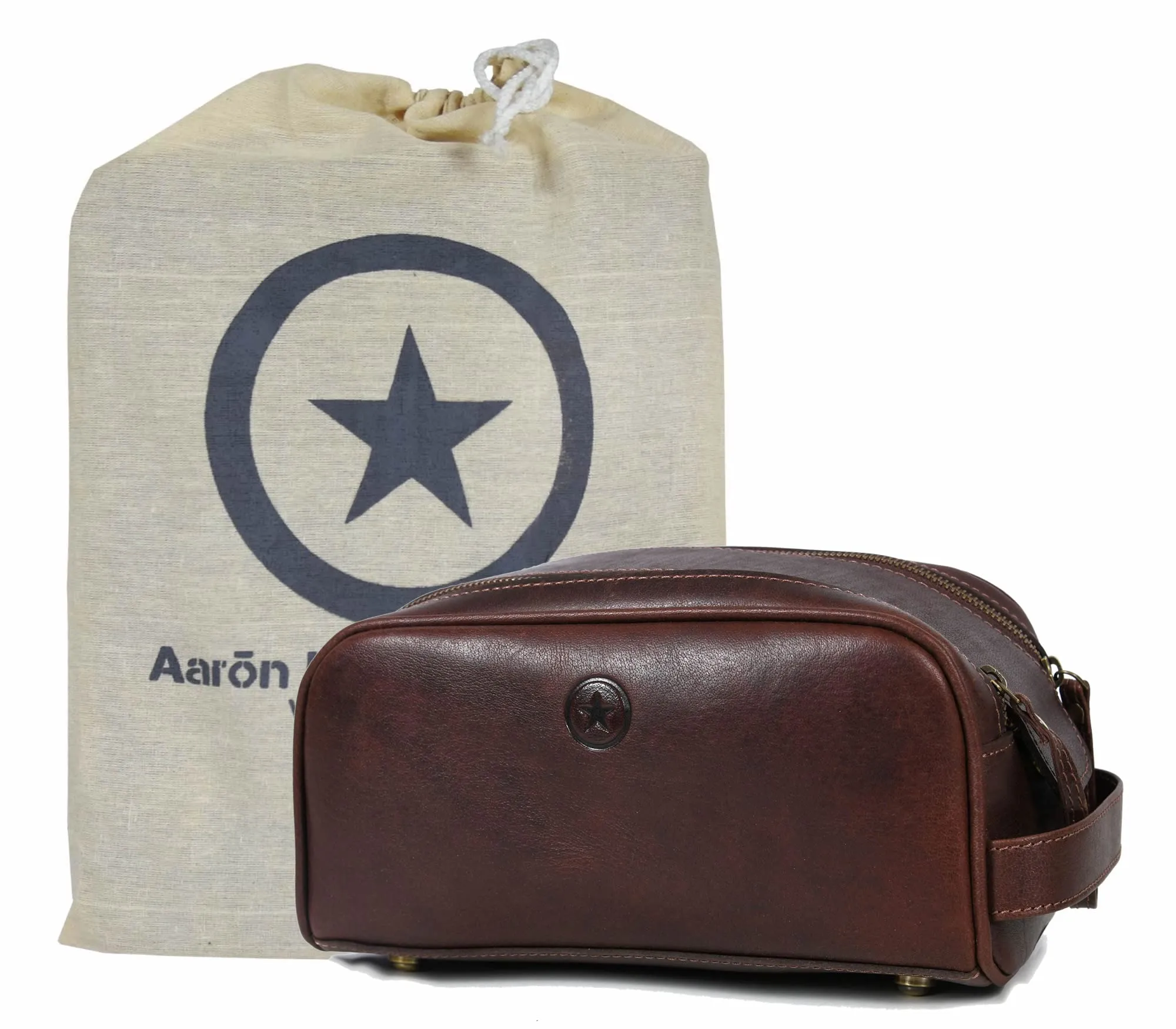 Leather Toiletry Travel Pouch Leather Waterproof Dopp Kit By Aaron Leather Goods
