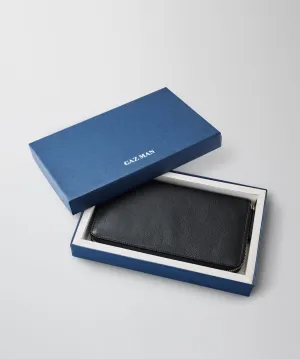 Leather Travel Wallet - Black