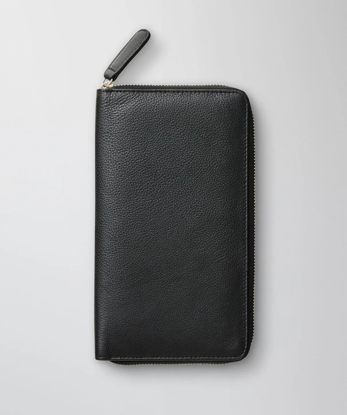 Leather Travel Wallet - Black