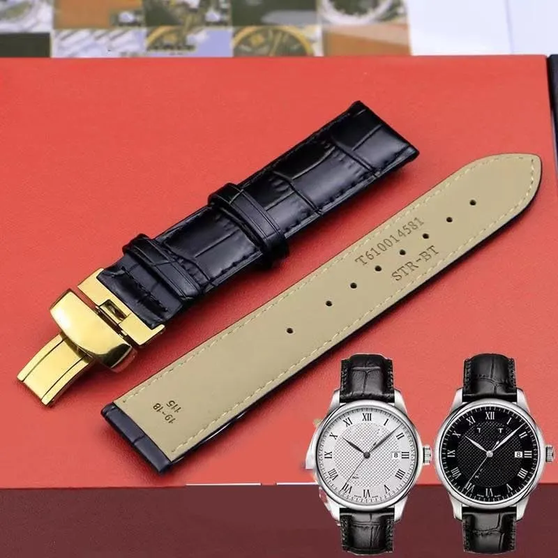 Leather Watch Strap For Tissot Le Locle 1853 T41 Watchband For Tissot Gentleman T063