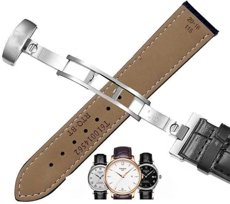 Leather Watch Strap For Tissot Le Locle 1853 T41 Watchband For Tissot Gentleman T063