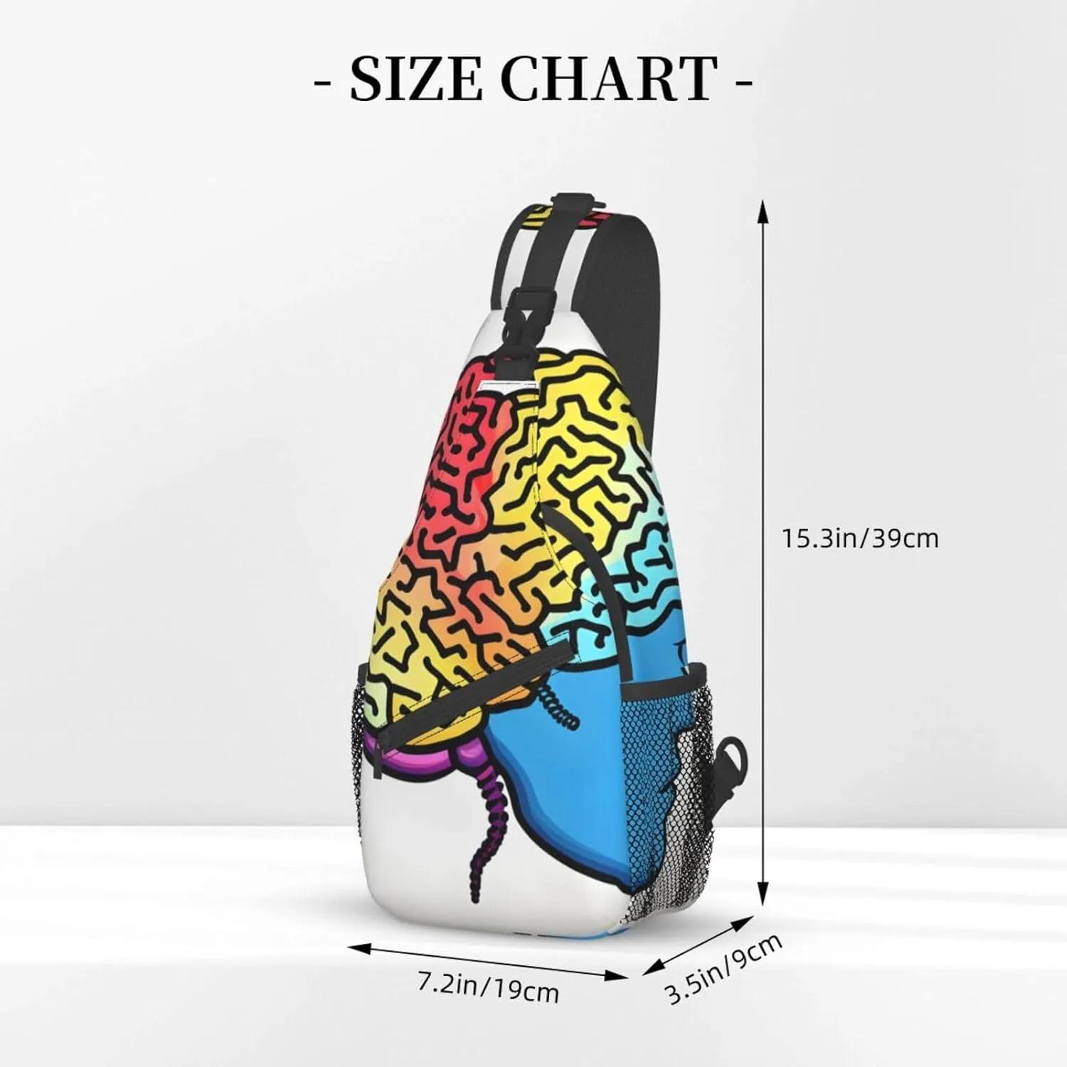 Left And Right Brain High Storage Capacity Chest Bag Diagonally Sling Backpack Crossbody Shoulder Bag For Men Women