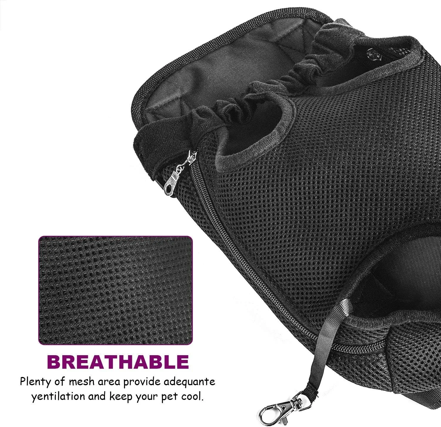 Legs Out Front-Facing Dog Carrier Hands-Free Adjustable Pet Backpack Carrier for Walking Hiking Bike and Motorcycle (Small)