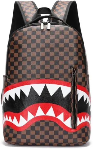 Leisure Shark Backpack Business Large Capacity Men's Campus Outward Travel Bag (C1,Large)