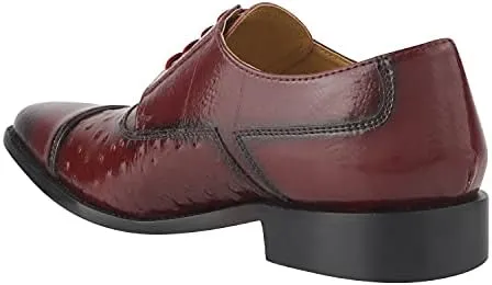 LIBERTYZENO Mens Plain & Animal Print Leather Adults Formal Lace Up Dress Shoes for Prom Graduation
