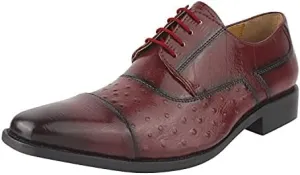 LIBERTYZENO Mens Plain & Animal Print Leather Adults Formal Lace Up Dress Shoes for Prom Graduation
