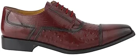 LIBERTYZENO Mens Plain & Animal Print Leather Adults Formal Lace Up Dress Shoes for Prom Graduation