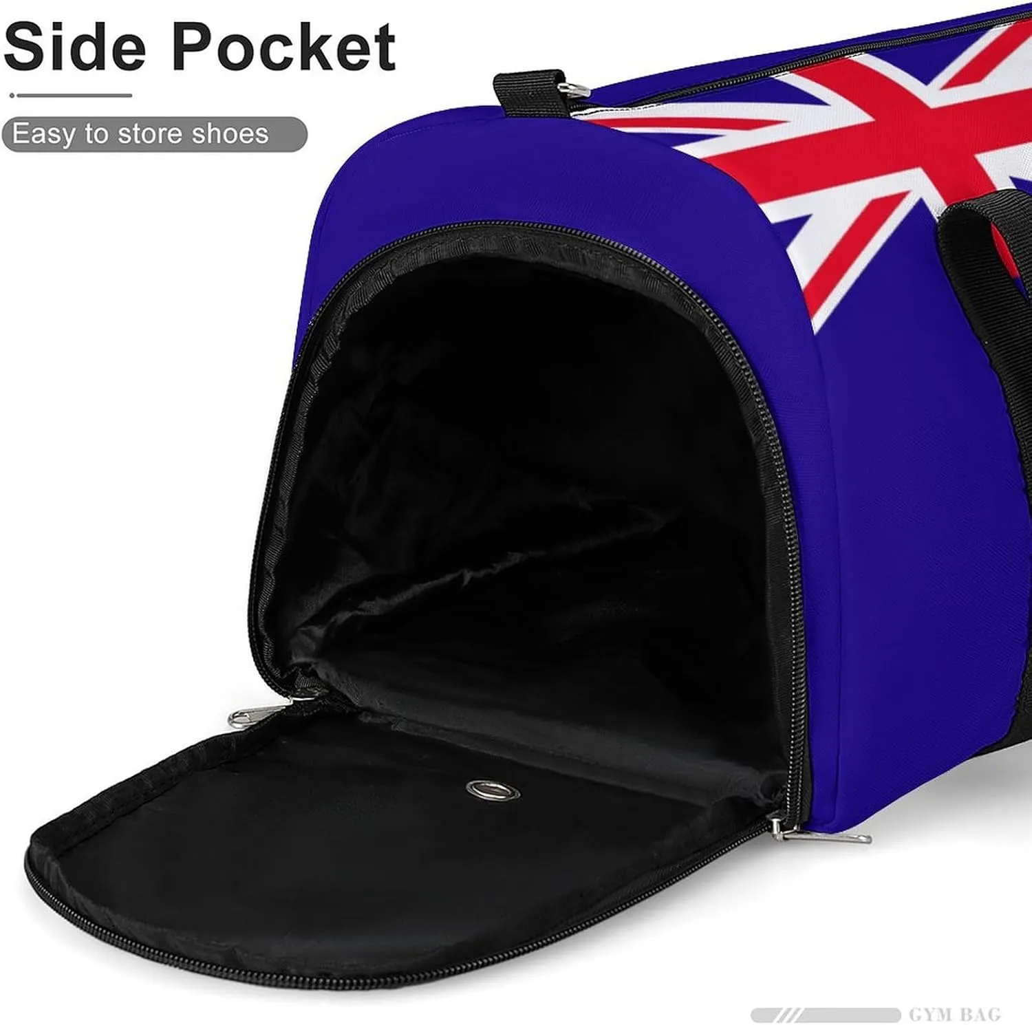 Lightweight Cayman Lslands Flag Duffel Bag for Women Men with Shoe Compartment and Wet Pocket
