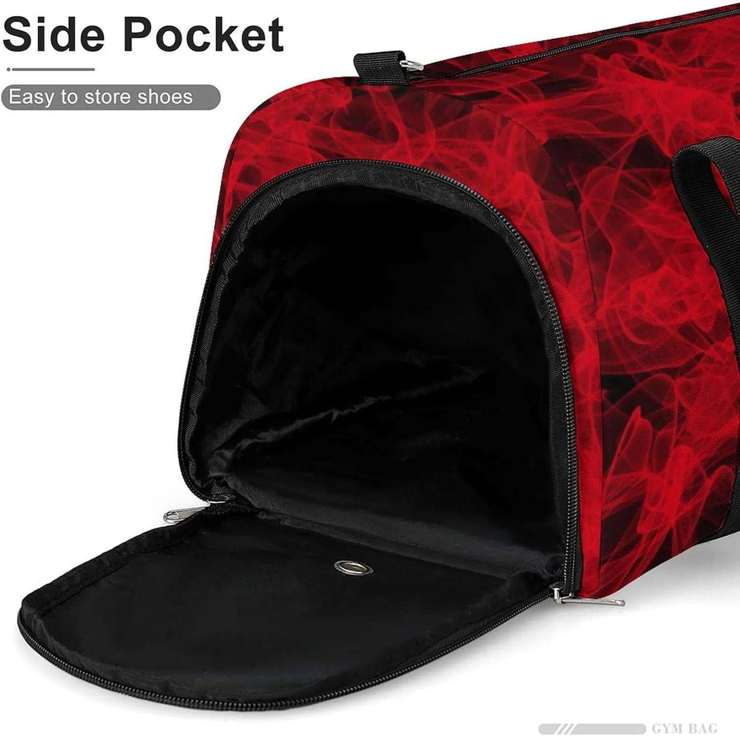 Lightweight Morocco Flag Smoke Style Duffle Bag with Shoe Compartment and Wet Pocket for Gym