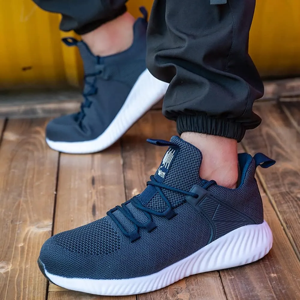Lightweight Work Safety Sneakers,Work Shoes Provides a Comfortable, Breathable, Long-Term Foot Experience with Flying Woven Upper Material,