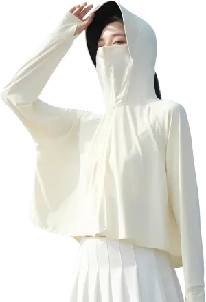 lilaBelle]【UV ive Windbrker Women SPF50  ion Jaet with Ventilated Hood，-Wiing Ouoor Skin Coat，Litweit Brthable Shirt for Bch/Garden/Daily Use，S-XXL Sizes