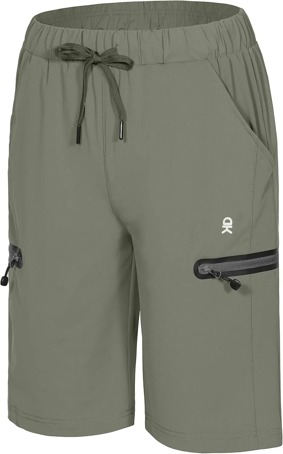 Little Donkey Andy Women's Ultra Stretch Quick Dry Lightweight Bermuda Shorts Drawstring Zipper Pocket Hiking Travel Workout