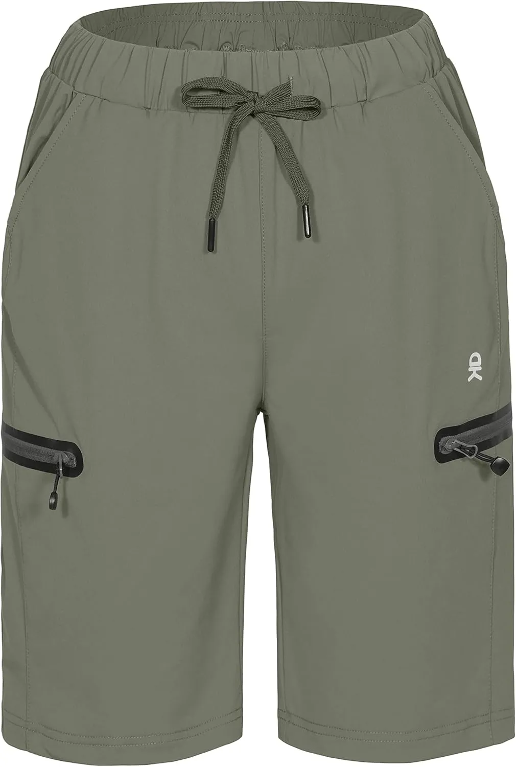 Little Donkey Andy Women's Ultra Stretch Quick Dry Lightweight Bermuda Shorts Drawstring Zipper Pocket Hiking Travel Workout