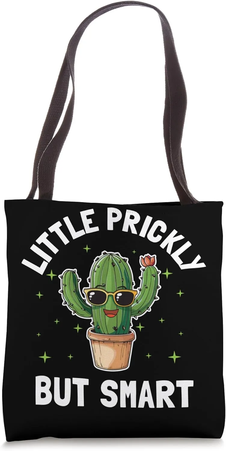 Little Prickly But Smart Cute Cactus Tote Bag