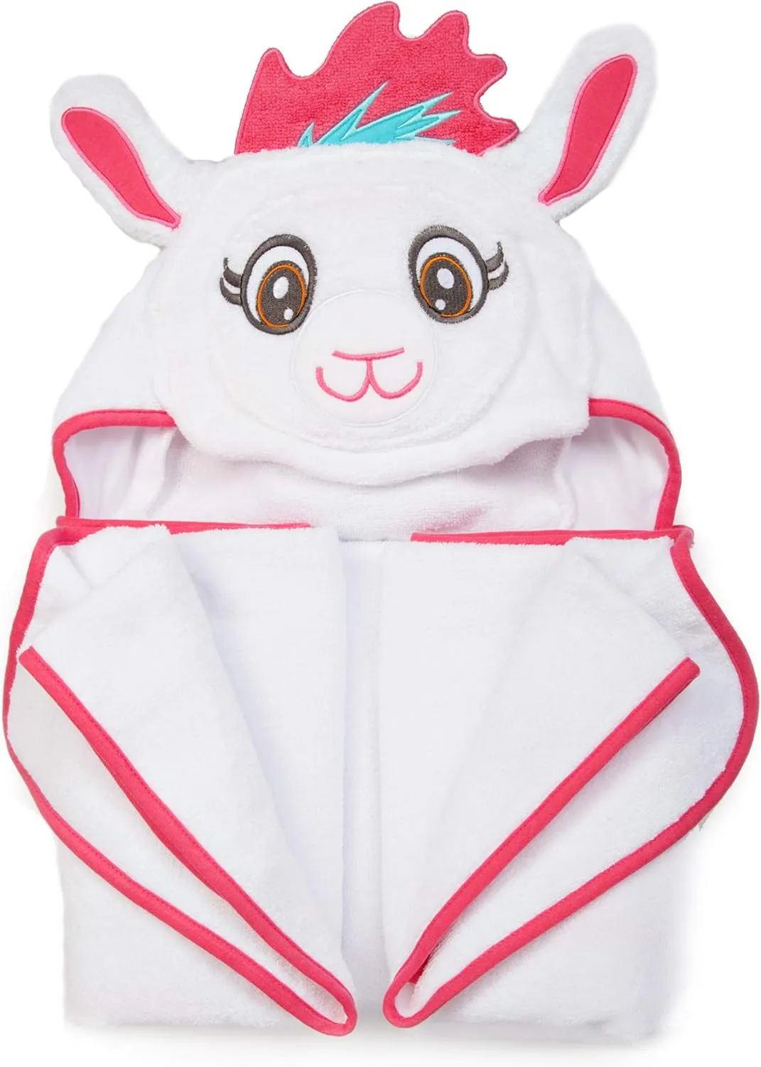 Little Tinkers World Premium Hooded Towels for Kids | Beach Or Bath Towel | Llama Design | Ultra Soft and Extra Large | 100% Cotton Childrens Swimming/Bath Towel with Hood for Girls and Boys