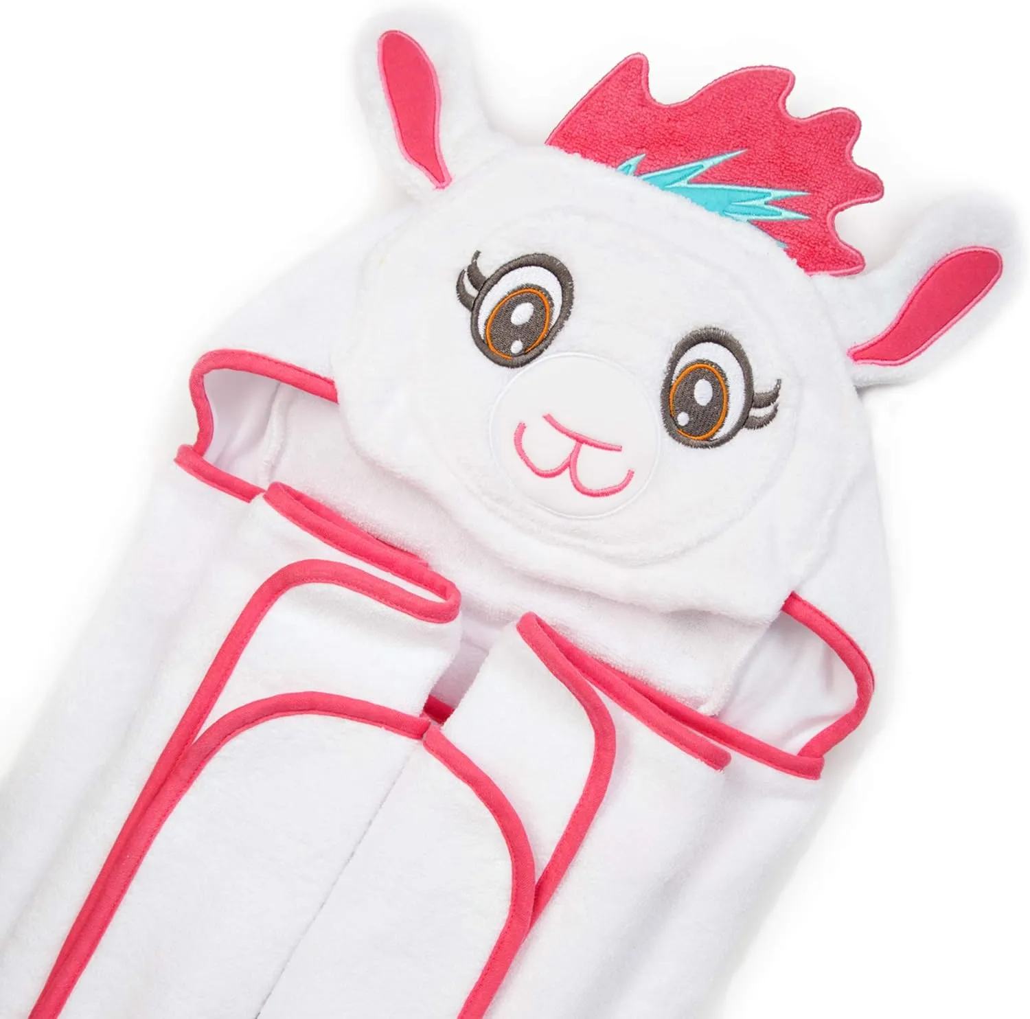 Little Tinkers World Premium Hooded Towels for Kids | Beach Or Bath Towel | Llama Design | Ultra Soft and Extra Large | 100% Cotton Childrens Swimming/Bath Towel with Hood for Girls and Boys